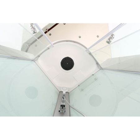 Душевая кабина Black&White Galaxy G8503 профиль Серебристый хром задняя стенка Белая