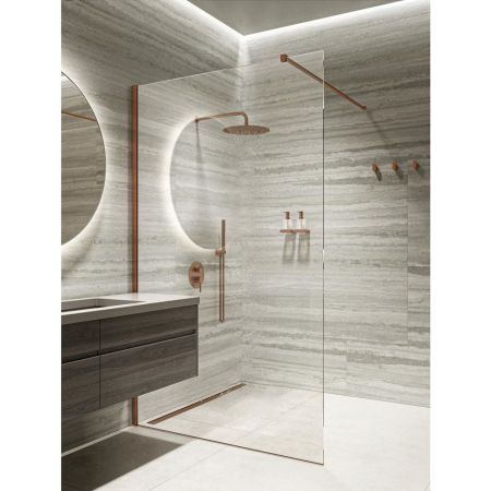 Душевая перегородка Knotlor WI120CG0RB 120х200, бронза