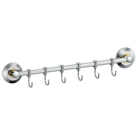 Планка с крючками Savol S-007176, хром, артикул S-007176