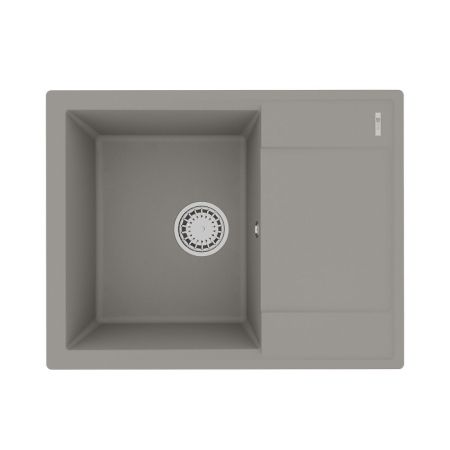 Кухонная мойка Lemark IMANDRA 640 врезная прямоугольная с крылом из кварцгранита цвет: Грей (9910021), артикул 9910021
