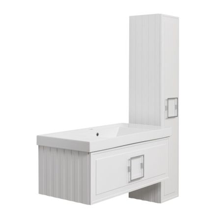 Тумба под раковину подвесная La Fenice Cubo FNC-01-CUB-B-100, белая, артикул FNC-01-CUB-B-100