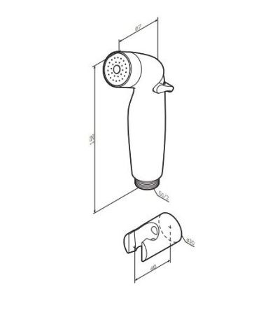 F0201932 Гигиеническая лейка, держатель, хром, шт. F0201932 Гигиеническая лейка, держатель, хром, шт.