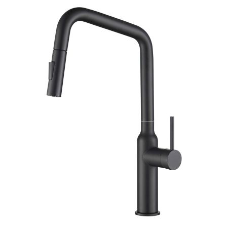 Смеситель для кухни с выдвижной лейкой Timo Saona 2386/03FL черный, артикул 2386/03FL