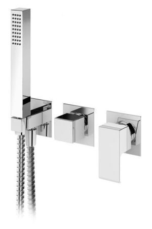 Встраиваемый смеситель для ванны и душа на 3 выхода CEZARES PORTA-VDM2, артикул PORTA-VDM2-SS