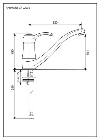 Смеситель Harmony для кухни, цвет золото, артикул 22095OR