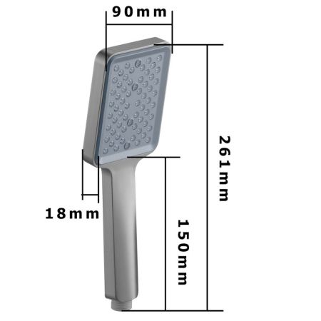 Лейка для душа FASHUN N024, сатин/серый