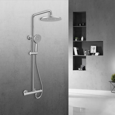 Душевая стойка Esse VSFS-1E0TCH термостатическая, хром, артикул VSFS-1E0TCH