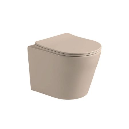 Унитаз подвесной Piatti VT1-11SMC, цвет капучино матовый, ультратонкое soft-close сиденье, артикул VT1-11SMC