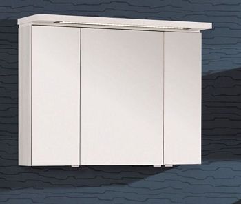 Puris Swing, зеркальный шкаф 900 мм, цвет белый глянец