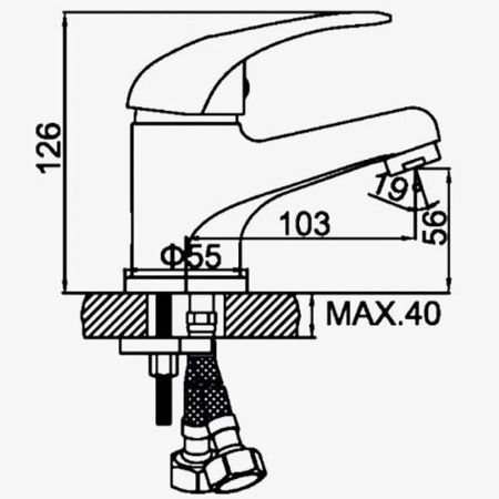 Смеситель для раковины D-Lin D110602, хром