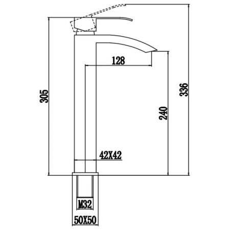 Смеситель для раковины Fmark FS8611, сатин, артикул FS8611
