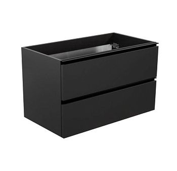 Visobath Granada, тумба 120 см, 2 ящика c черными ручками, цвет пепельный матовый лак (Ceniza)