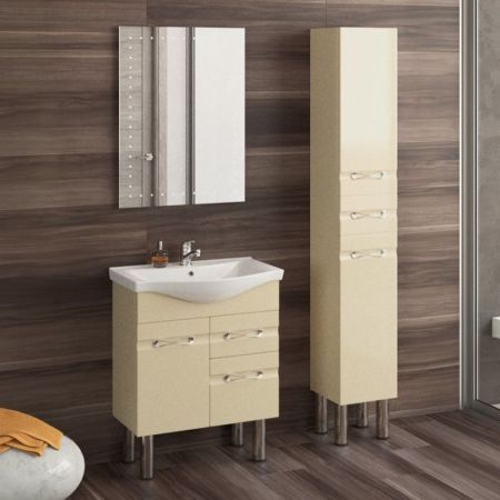 Тумба с раковиной SanVit Прима 65 kprim065 с фактурой под дерево витые ручки Кедр