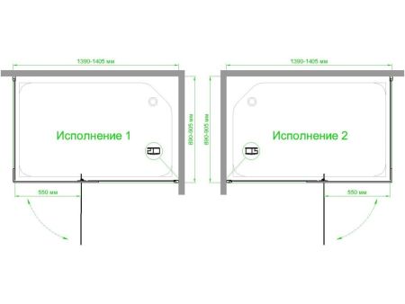 Душевой уголок Royal Bath  RB  HPVD-C 140х90х200 (матовое), артикул RB9140HPVD-C