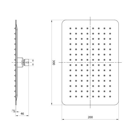 Лейка Lemark для верхнего душа, 1-функциональная (LM9490BL), артикул LM9490BL