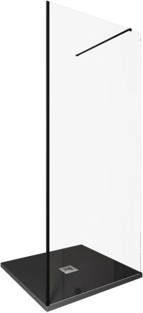 Душевая перегородка Allen Brau Infinity 1 90 3.21009.BBA черный браш, артикул 3.21009.BBA
