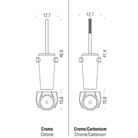 Colombo Road ершик подвесной, цвет: хром/матовое стекло, артикул B8007.CR-VAN