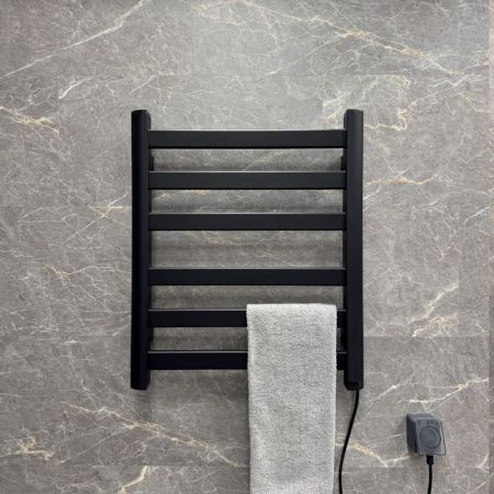 Полотенцесушитель электрический Fixsen BASIC 600х500 FX-7400B, черный, артикул FX-7400B