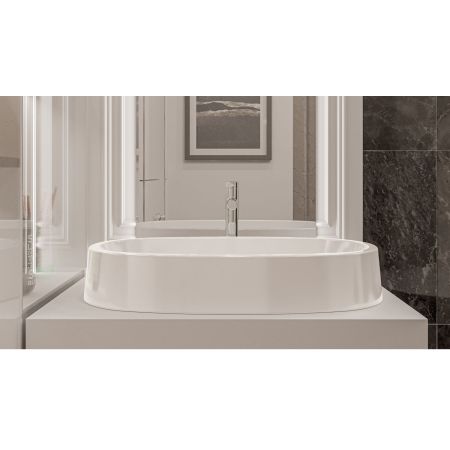 Умывальник WHITECROSS Obsidian C 65x35 (белый глянец) иск. камень, артикул 0735.065035.100