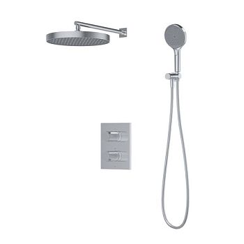 Душевая система IDDIS Duna с тропическим и ручным душем, с термостатом, глянцевый хром (DUNSB0Ti67)