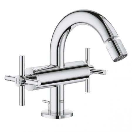Смеситель двухвентильный GROHE Atrio New для биде на 1 отверстие, хром (24027003)