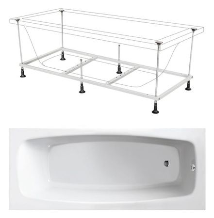 Ванна BERGES акриловая NELU 170x75 с каркасом Ванна BERGES акриловая NELU 170x75 с каркасом