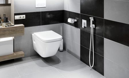 Смеситель встроенный с гигиеническим душем Timo Selene 2089/16SM белый матовый, артикул 2089/16SM