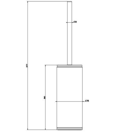 GESSI INCISO Ершик напольный, цвет: nero XL, артикул 58544#299