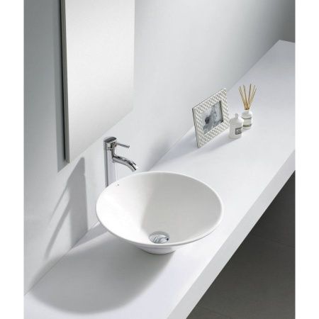 Керамическая раковина-чаша COMILLAS на столешницу, размер: 42x15 см, цвет: белый, Sapho