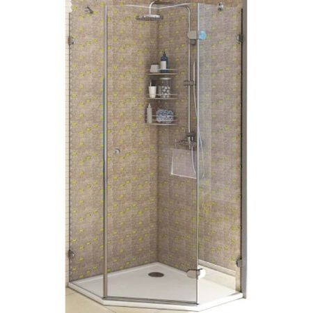 Душевой уголок Акватон Lax Fes 90x90 L профиль Хром стекло прозрачное