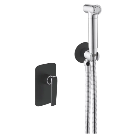 Гигиенический душ со смесителем Rose R1305H, черный