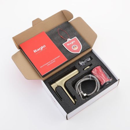 Смеситель для раковины Raglo R03.10.03, золотой сатин, артикул R03.10.03