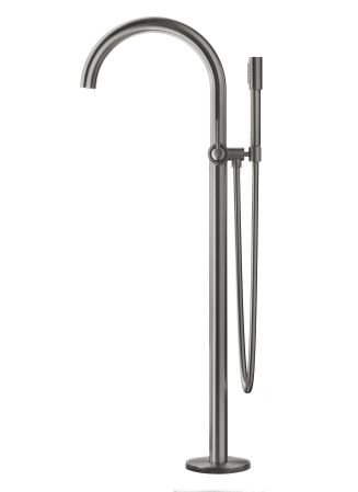 Внешняя часть смесителя для ванны GROHE Atrio New с ручным душем, свободностоящий, темный графит матовый(32653AL3), артикул 32653AL3