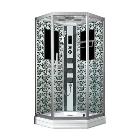 Душевая кабина Niagara Lux 7717 100x100 профиль Серебристый матовый задняя стенка Металлик Душевая кабина Niagara Lux 7717 100x100 профиль Серебристый матовый задняя стенка Металлик