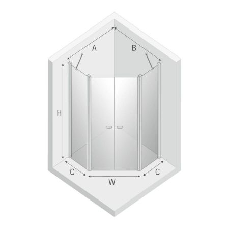 Душевое ограждение NEW TRENDY NEW SOLEO BLACK 90x90x195 K-0617 (черный), артикул K-0617