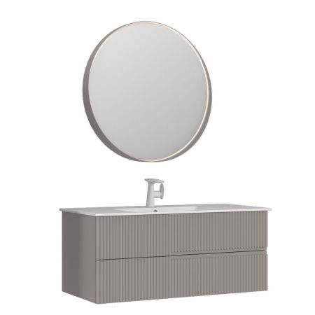 Тумба с раковиной ORKA Moonlight 120 подвесная, бежевый матовый