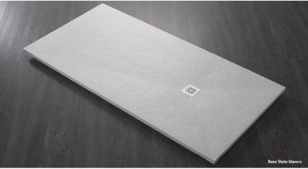 Поддон из акрона серия BASE фактура SLATE, артикул PLATO_BASE_SLATE_90_BLANCO_120x90