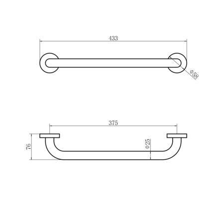 Поручень FASHUN A1718, хром