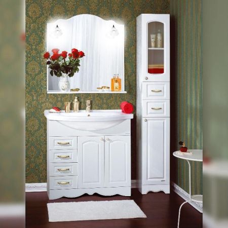 Комплект мебели для ванной Бриклаер АННА 90, белый, артикул АННА 90