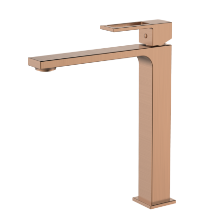 Смеситель для раковины высокий DQ Dortmund браш.роз.золото (DA1712033), артикул DA1712033