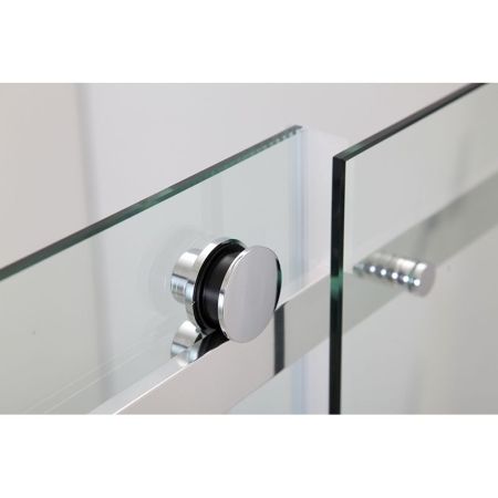 Душевой уголок Black&White Stellar Wind S201-1000х1000 радиальный профиль Серебристый хром стекло прозрачное, артикул 2011010