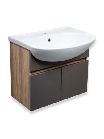 Тумба Runo Лада 50 подвесная графит под умывальник 00000000152 (Уют 50) (00-00001367), артикул 00-00001367