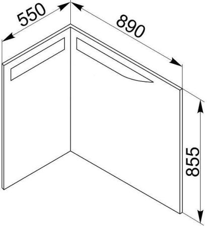Зеркало De Aqua Трио Люкс 90 L белый