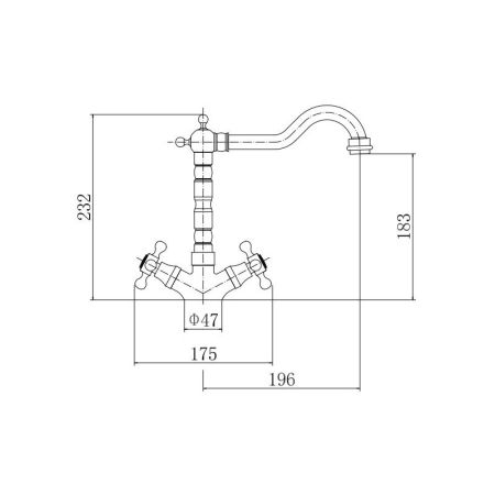 Смеситель для кухни FASHUN A4408-4, бронза
