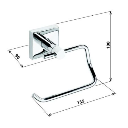Держатель Beta для туалетной бумаги  135x100x90мм, хром, артикул 132112042