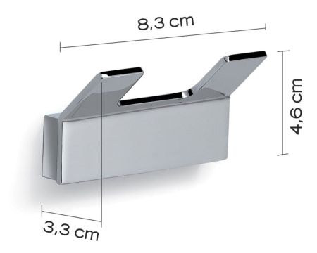 Gedy, крючок двойной, цвет хром, артикул 2226(13)