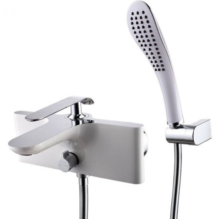 Смеситель для ванны Lemark Melange LM4914CW Хром Белый, артикул LM4914CW