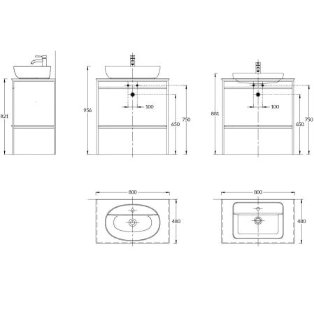 Металлическая структура PLAZA Next напольная 80, черная матовая, артикул PL.N.80.01\BLK.M