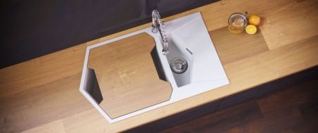 Кухонная мойка KitKraken Pond White 85 Белая