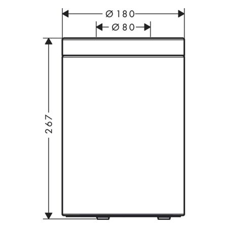 AXOR UNIVERSAL CIRCULAR Ведро для мусора, цвет шлифованный никель, артикул 42872820